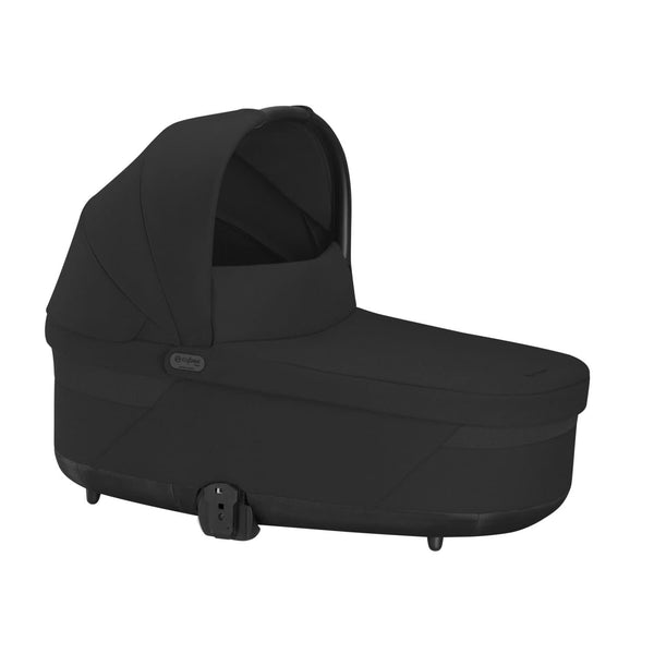 Balios Cot S Lux Baby Bassinet - Integrated Easy-Carry Handle, Sun Canopy & Spacious, Cozy Interior, Compatible with  Balios S Lux Stroller, Moon Black