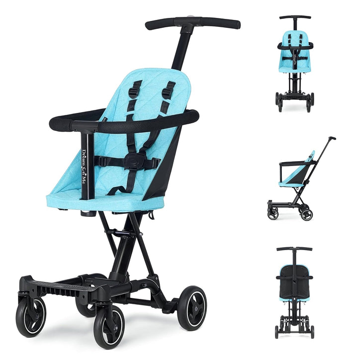 Lightweight and Compact Coast Rider Stroller with One Hand Easy Fold, Adjustable Handles and Soft Ride Wheels, Black