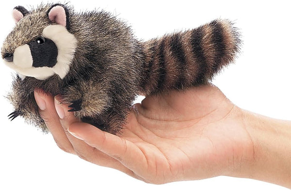 Mini Raccoon Finger Puppet, Gray, 1 EA