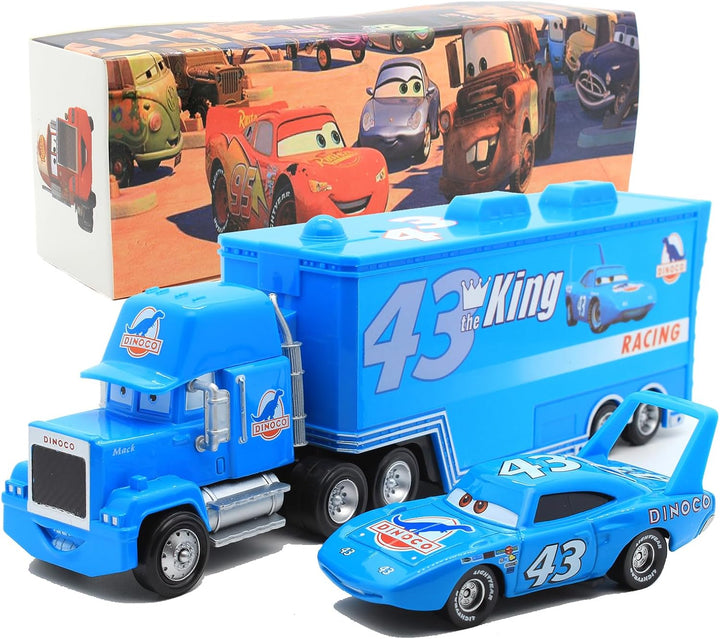 Car 2 3 Toys, Truck and Car Set, Movie Car, Metal and Plastic Material, Children'S Christmas and Birthday Gifts (Mack Truck Uncle)