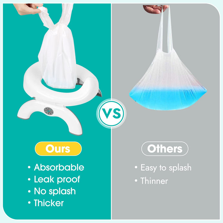 [60 Counts] Disposable Potty Liners Compatible with OXO Tot 2-In-1 Go Potty, Universal Refill Bags for Toddler Travel
