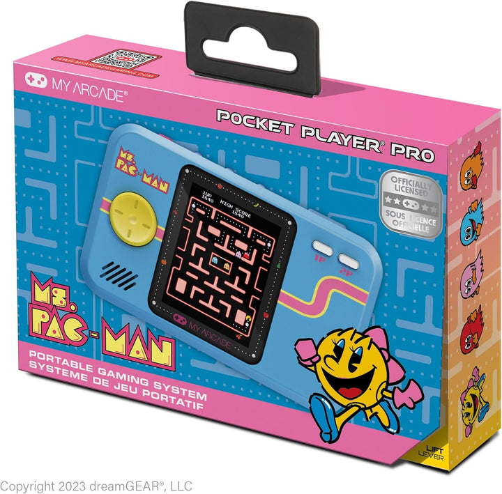 Pac-Man Pocket Player Pro: 2.75" Color Display, Retro Gaming Consoles, Arcade Classics, Family Game Night, Retro Mini
