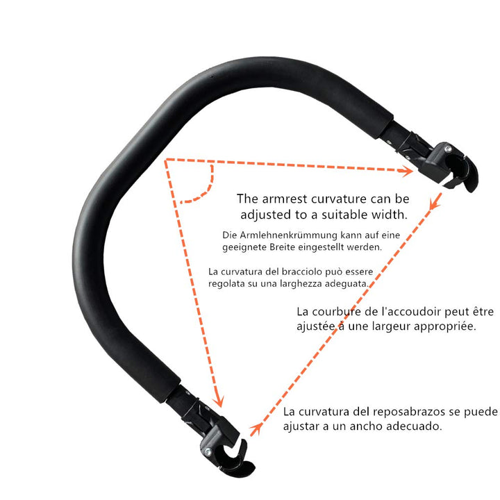 Baby Stroller Bumper Bar,Armrest, Handle, Crossbar Accessories for BBZ Yoyo and Yoyo+,Black PU Leather