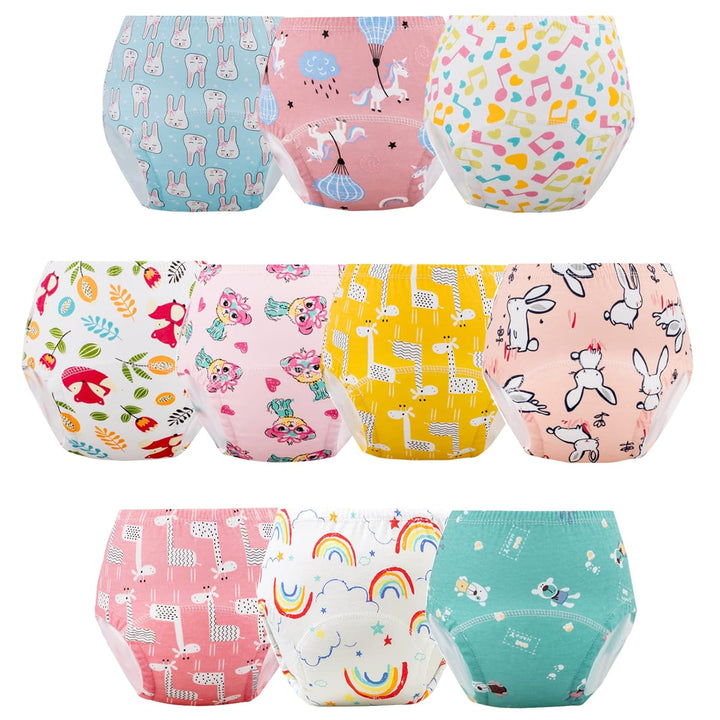 Potty Training Pants for Boys Girls, Learning Designs Training Underwear Pants (10 Packs, 2-4T, Orange)