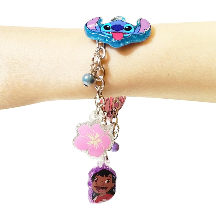 Lilo and Stitch 7" Bracelet with Metal Charms - Disney Stitch - Ages 3+