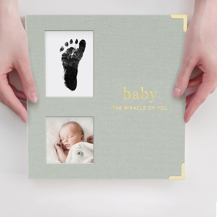 Keepsake Baby Memory Book for Boys and Girls – Timeless First 5 Year Baby Book with Photoslots – Cute Journal Scrapbook or Photo Album - Record a Milestone for Every Event from Birth to Age 5