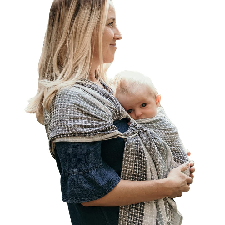 Ring Sling Baby Carrier for Infants and Toddlers - Beautiful, 100% Soft Cotton Baby Wraps Carrier for Babies 8-35 Lbs - Perfect Baby Shower Gifts Moms and Dads - Nursing Cover (Midnight)