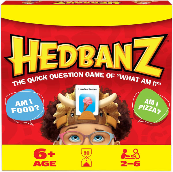 , Hedbanz 2023 Edition with New Cards, Picture Guessing Board Game, for Family & Kids, 2-6 Players, for Ages 6 & Up