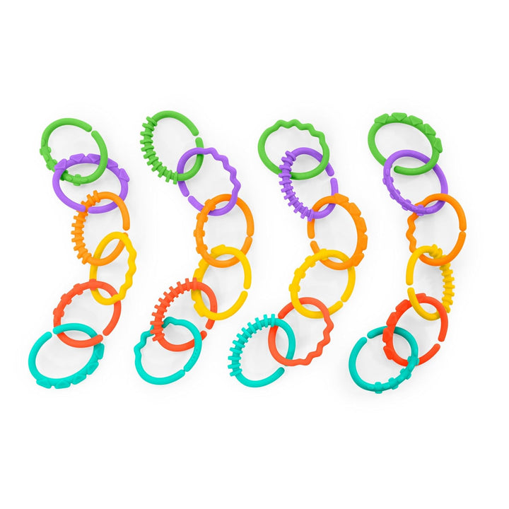 Lots of Links Rings Toys for Stroller or Carrier Seat, Bpa-Free, Ages 0 Months Plus, Multicolor, 24 Count
