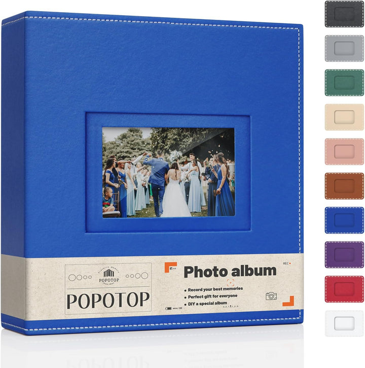 Photo Album 4X6 300 Pockets with Leather Hardcover Cover, Small Photo Album Holder Book with 50Pcs Pages for Family Travel Wedding Baby Gifts