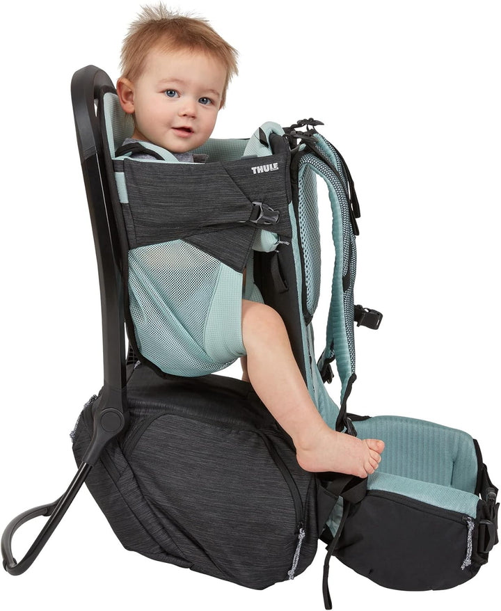 Sapling Child Carrier Backpack - Machine Washable Seat - Self-Standing Frame - Adjustable Padded Straps for Parents - Ergonomic Seat with Under-Leg Support for Child - UPF 50 Sunshade