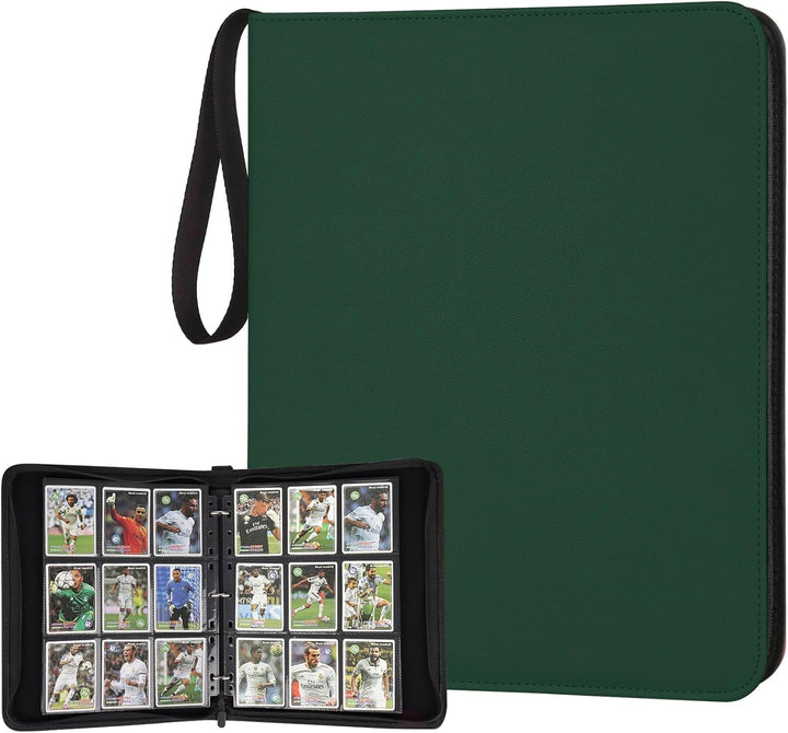 9 Pocket Card Binder, Premium Zip Trading Card Binder, 540 Double Sided Pocket PU Collection Binder, Collector Album, Card Folder for MTG, TCG, Sports Cards (Black)
