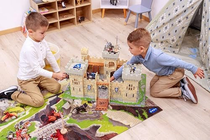 - Medieval & Fantasy - Weapon Master Castle - 60002 - Wooden Playset for Figurines - Collectible - for Children - Suitable for Boys and Girls - from 3 Years Old