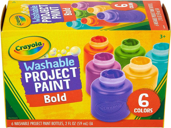 Washable Kids Paint (6Ct), Essential Preschool Supplies, Paint Set for Kids, Must Have Arts & Crafts Supplies, Nontoxic, Preschool Learning Activities for Toddlers