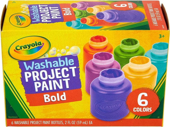 Washable Kids Paint (6Ct), Essential Preschool Supplies, Paint Set for Kids, Must Have Arts & Crafts Supplies, Nontoxic, Preschool Learning Activities for Toddlers