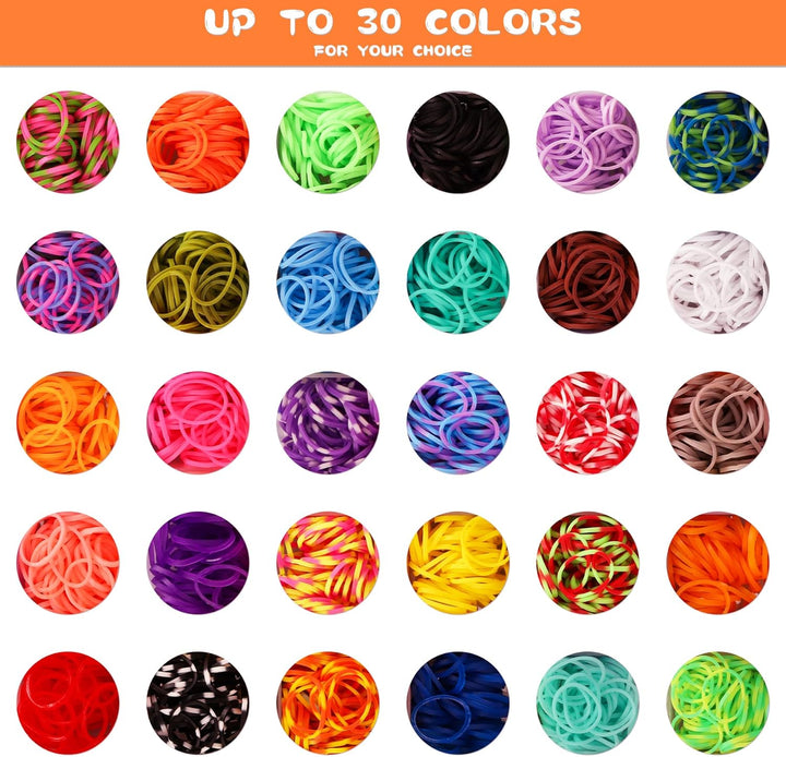3000+ Rubber Band Bracelet Kit, Colorful Loom Bracelet Making Kit with Storage Box, DIY Art Craft Set with Charms Beads for Beginners Birthday Christmas Parties Gift