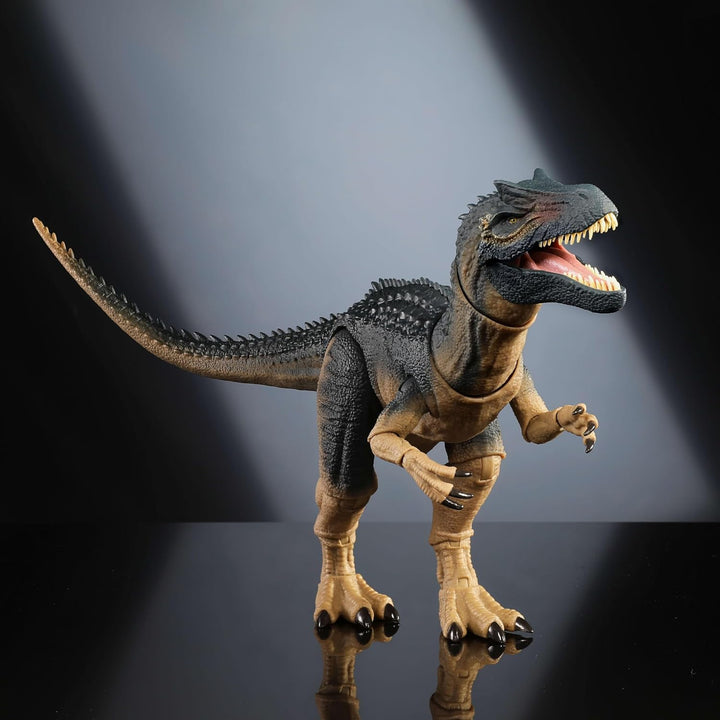 Jurassic World Hammond Collection Allosaurus Dinosaur Action Figure, Premium Movie Design, Glass Eyes & Wired Tail, 19 Points of Articulation