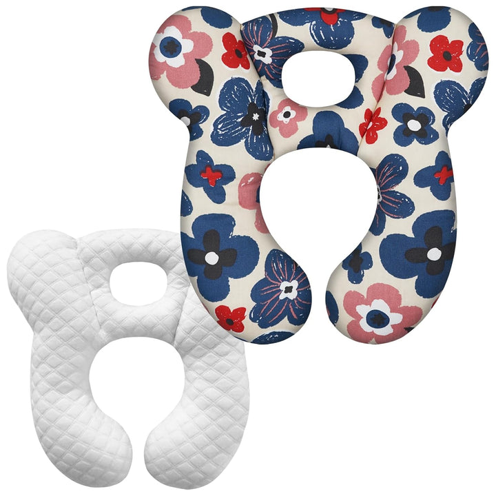 Baby Travel Pillow, Upgrade U-Shape Infant Pillow for Car Seat Pushchair and Stroller, Soft Comfortable Sleep Cushion for Kids Newborn and Toddler -Lion White