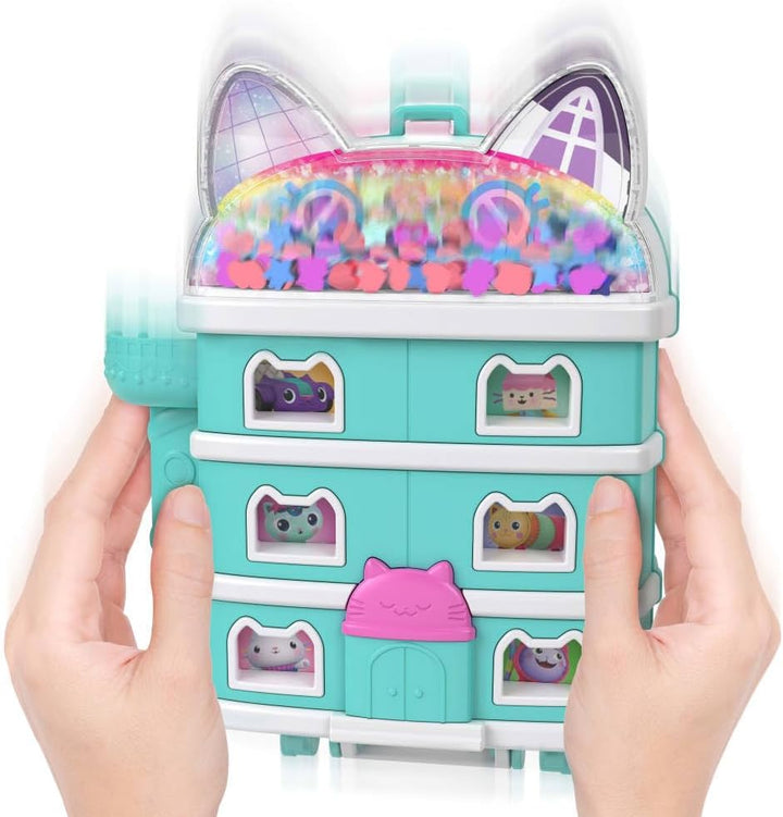 X Gabby’S Dollhouse Compact, Micro Dolls and Playset, 9 Themed Accessories, Pandy Paws, Cakey, & Mercat Pet Friends