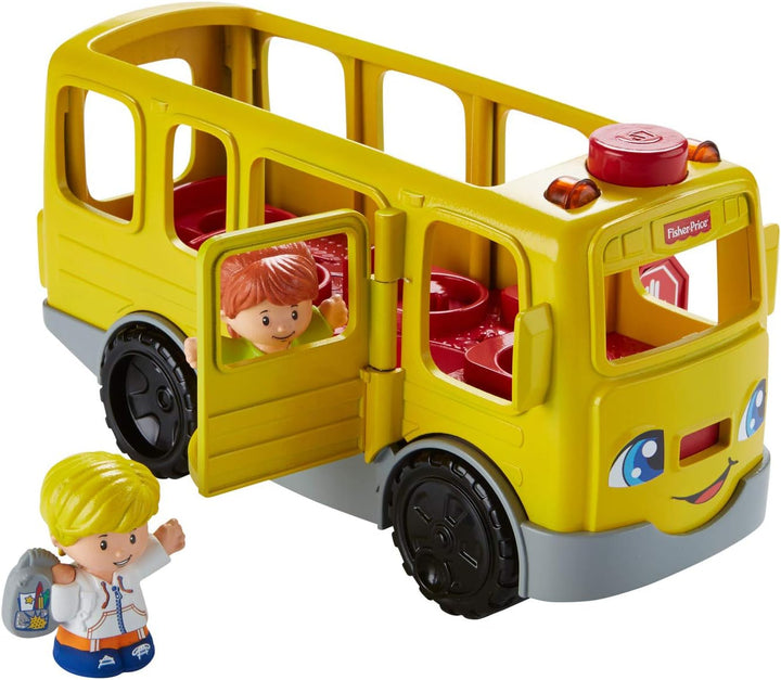 Little People Musical Toddler Toy Sit with Me School Bus with Lights Sounds & 2 Figures for Pretend Play Kids Ages 1+ Years