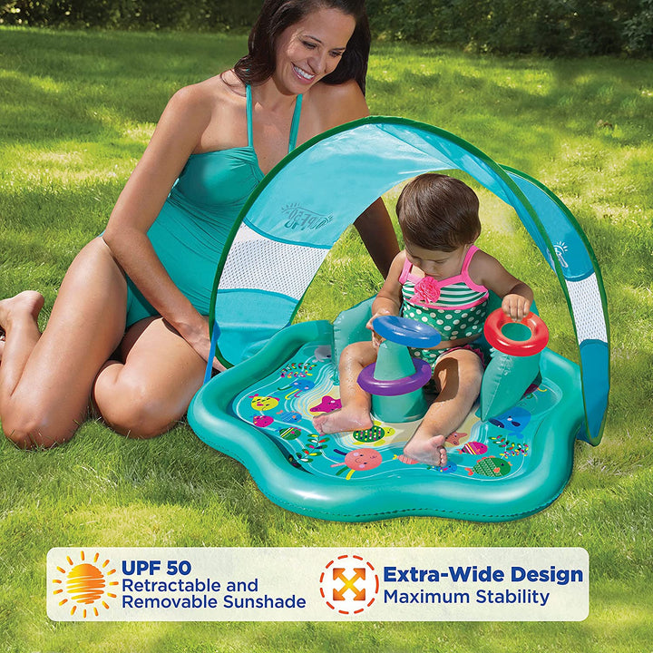Infant Baby Pool Floats, Free Swimming, Super Buoyant – Ages 6-24 Months – Multiple Colors/Styles – Adjustable Canopies and Seats, Splash & Play Baby Floaties