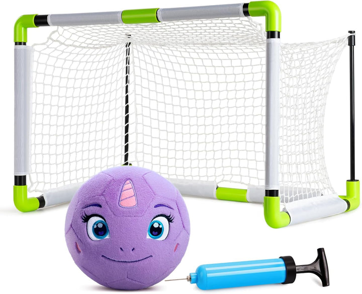 Silent Indoor Soccer Balls for Toddlers 1-3, Inflatable Soft Plush Baby Toddler Soccer Ball Toys Gifts for Kid 3-5 Year Old Boy First Birthday Gift (Dinosaur, Pump Include)