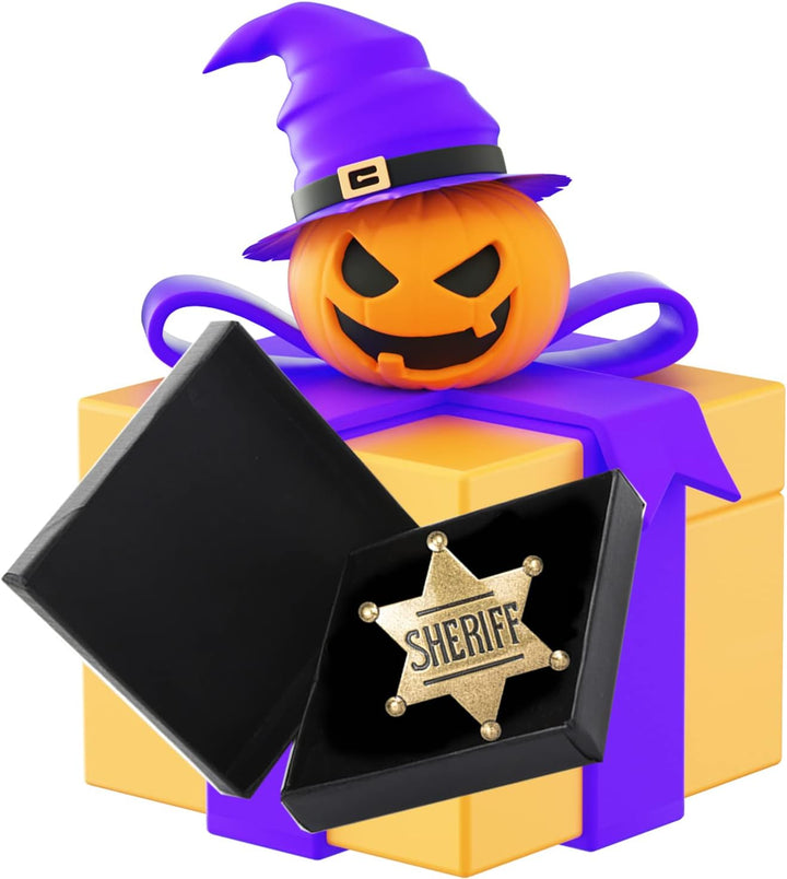 Branded Sheriff Badges - Metal Sheriff Badge for Kids, Girls and Adults - Cowboy Party Decoration