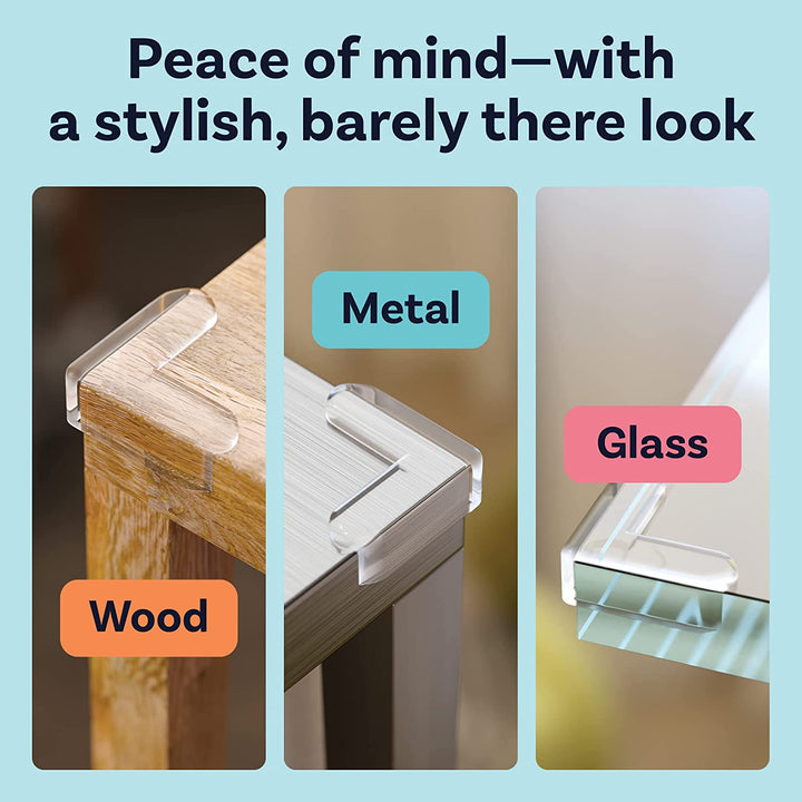 Corner Protector Guards - Furniture Edge Safety Bumpers - Baby Proof Bumper & Cushion to Cover Sharp Furniture & Table Edges - Clear & Transparent - (12 Pack)