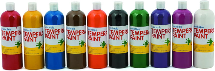 Washable Tempera Paint Set (10 Bright Colors) Craft and Learning Activities for Kids (1)
