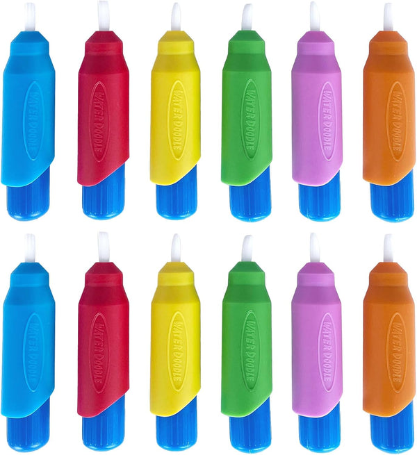 Aqua Brushes 12 Pack Multi-Color Pack Reusable Water Paint Brushes for Kids Ages 3 and up Paint with Water Kits Arts and Crafts