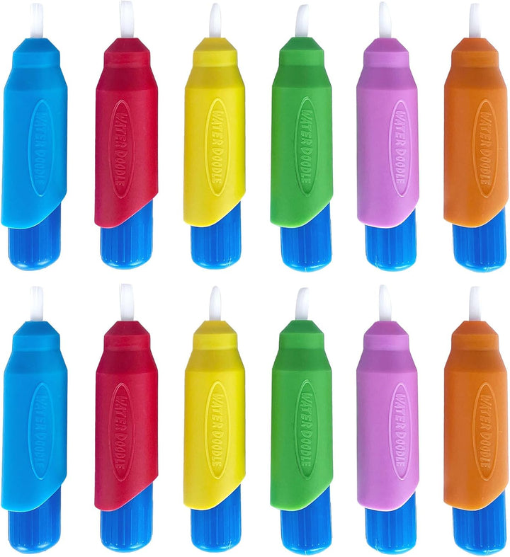 Aqua Brushes 12 Pack Multi-Color Pack Reusable Water Paint Brushes for Kids Ages 3 and up Paint with Water Kits Arts and Crafts