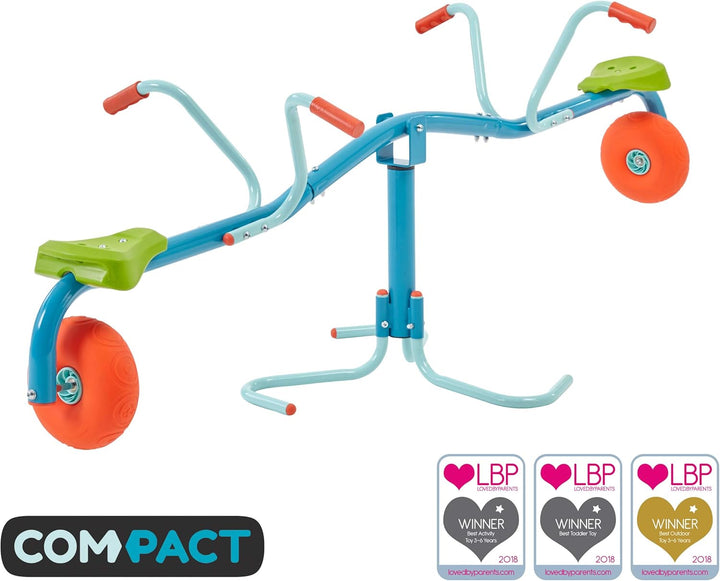 Toys Spiro Spin Seesaw | Sit and Spin Teeter Totter with 360 Spin and Bounce Wheel | Kids Outdoor Play Equipment for Backyard, Playground, or Indoor Fun | Boys and Girls Ages 3-8