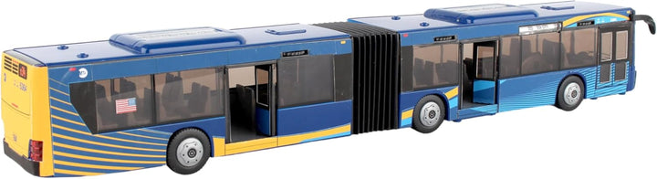 MTA New York City Bus 16" Articulated Bus RT8571 Toy, Blue , Brown