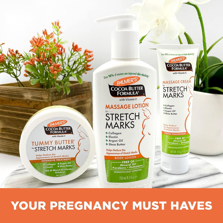 Cocoa Butter Formula Massage Cream for Stretch Marks and Pregnancy Skin Care, 4.4 Ounces (Pack of 2)
