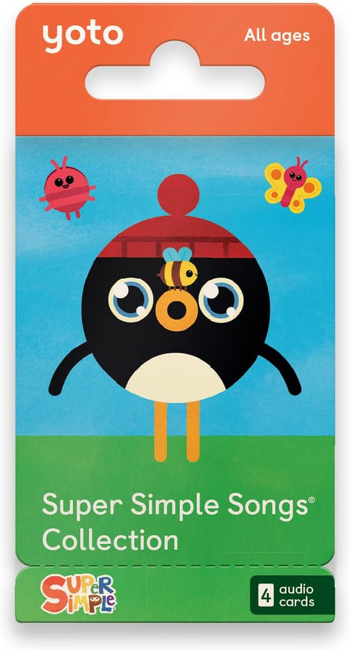 Super Simple Songs Collection – 4 Kids Musical Cards for Use with Player & Mini All-In-1 Audio Device, Educational Screen-Free Listening with Fun Singalong Music for Playtime Parties Travel