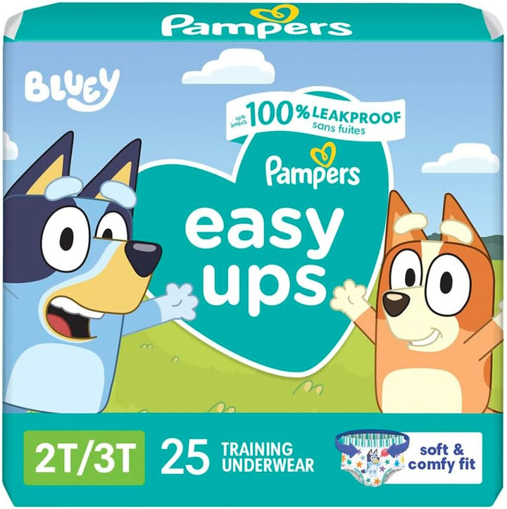 Training Pants - Easy Ups Boys & Girls Bluey - Size 3T-4T, 124 Count, Children'S Potty Underwear (Packaging May Vary)