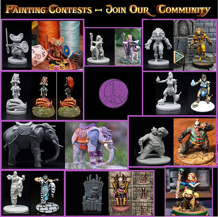 Hero, Player-Character, NPC DND Miniatures, 28Mm32Mm Unpainted D&D Minis Dungeons & Dragons Figures D D Bulk Pathfinder Fantasy Tabletop Fantasy Minis Set