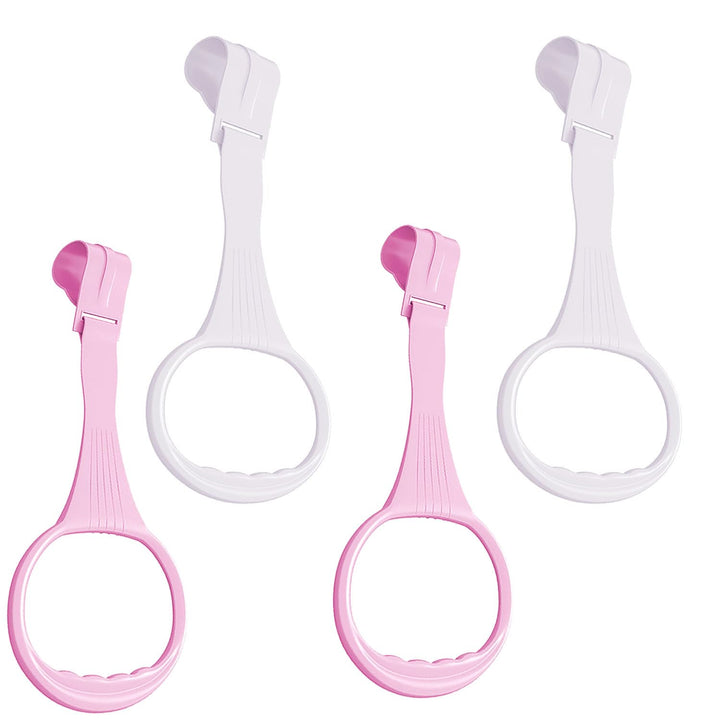 5Pcs Walk Assistant Plastic Baby Crib Pull Rings for Baby Baby Pull up Rings Cot Hanging Rings for Infant Baby Toddler Practice Tool (5 Color)