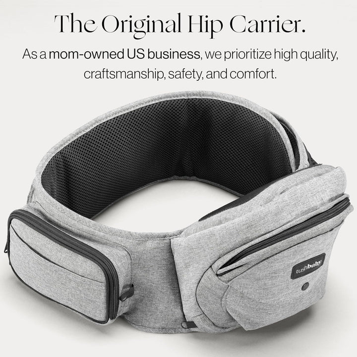 the Original Premium Quality Hip Seat Carrier – Safety-Certified Baby & Toddler Carrier with Secure Safety Buckles, No-Flimsy-Foam Design, Storage Pockets & Nursing Pillow. 0–3 Yrs