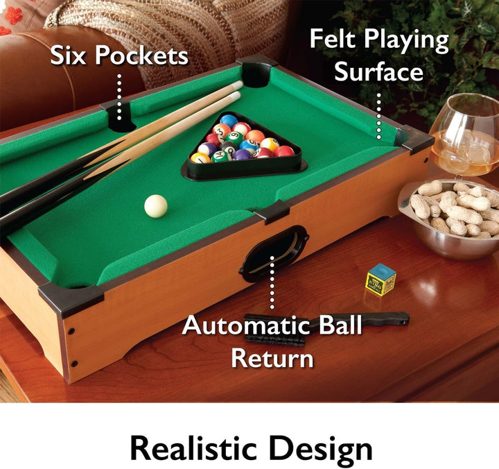 Mainstreet Classics 20-Inch Table Top Miniature Billiard/Pool Game Set