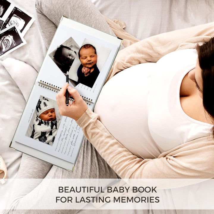 Keepsake Baby Memory Book for Boys and Girls – Timeless First 5 Year Baby Book – Neutral Journal Scrapbook or Photo Album - Record a Milestone for Every Event from Birth to Age 5