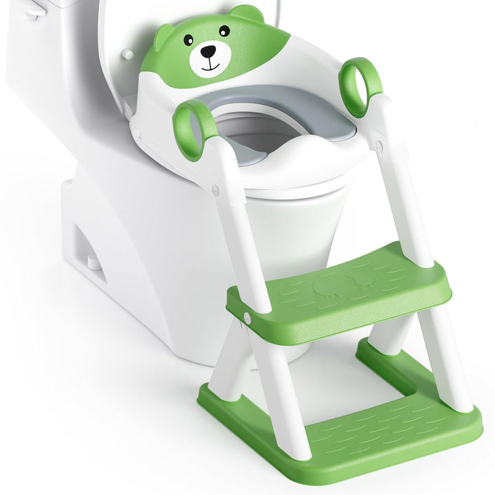 Potty Training Seat, Upgrade Toddler Toilet Seat for Kids Boys Girls, 2 in 1 Potty Training Toilet, Splash Guard Anti-Slip Pad Step Stool