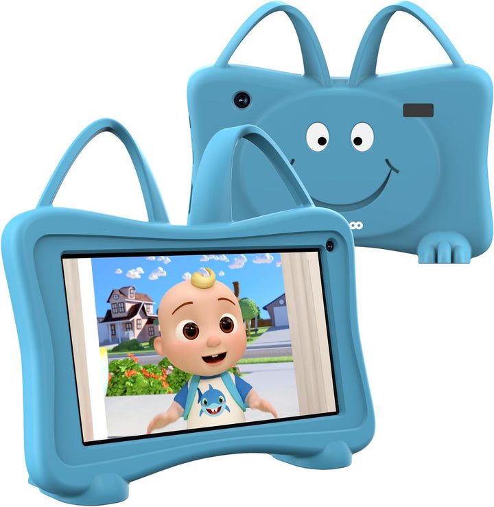 Kids Tablet 7 Toddler Children'S Learning Tablet with Wifi, Youtube, Parental Control, Durable Case Education Learning Apps for Boys Girls (Blue)