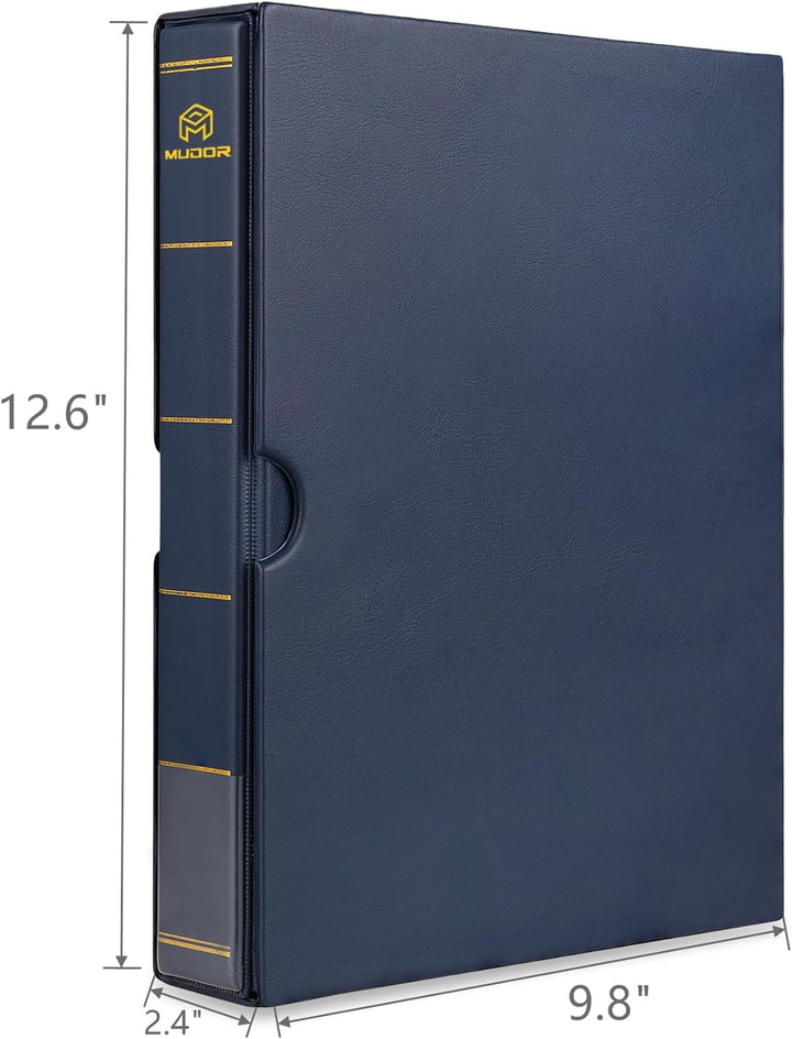 Empty Stamp Albums Stockbook for Professional Collectors, Classic Binder with Slipcase (Blue)