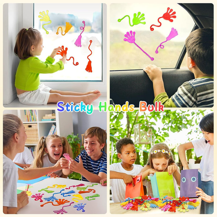Sticky Hands Bulk 30 PCS Party Favors for Kids 4-8,8-12 Year Stretchy Sticky Hand Feet Goodie Bags Stuffers for Kids Mini Classroom Prizes Student Gifts Teacher Must Haves Birthday Trinkets Slap Hand