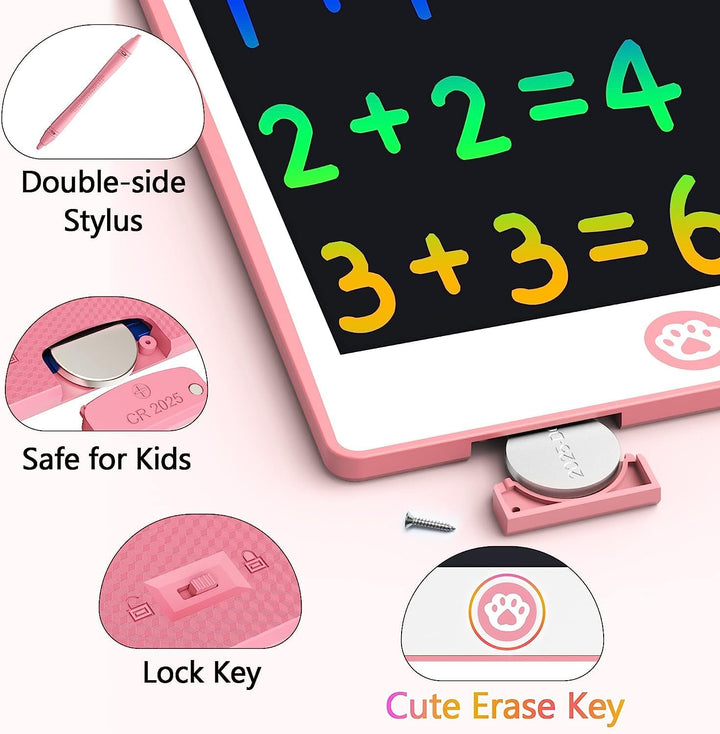 LCD Writing Tablet for Kids 8.8 Inch, Toys for Girls Boys Drawing Pad for 3 4 5 6 7 Year Old Kids Toys, Children’S Day Gift Toddler Doodle Board Travel Essentials, Birthday Gift for Children