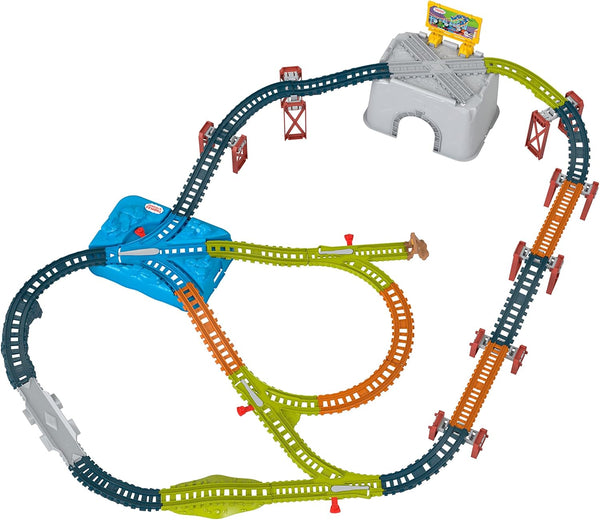 ​ Toy Train Tracks Set, Connect & Build Bucket, 34-Piece Expansion Pack for Diecast & Motorized Trains, Kids Ages 3+ Years
