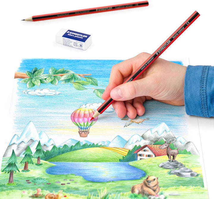 Colored Pencils Set (24-Pack) for School Supplies - Break-Resistant Lead, Sustainably Made, Vibrant Colors for Artists & Students