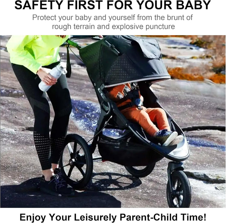 16" Back & 12.5" Front Replacement Inner Tubes 16 X 1.75/2.15 & 12.5 X 1.75/2.15 Compatible with Jogging Revolution Baby Jogger Summit X3 Schwinn Stroller Butyl Rubber Heavy Duty Tube 3 Pack