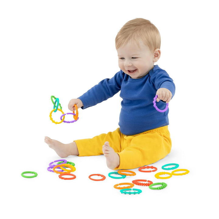 Lots of Links Rings Toys for Stroller or Carrier Seat, Bpa-Free, Ages 0 Months Plus, Multicolor, 24 Count